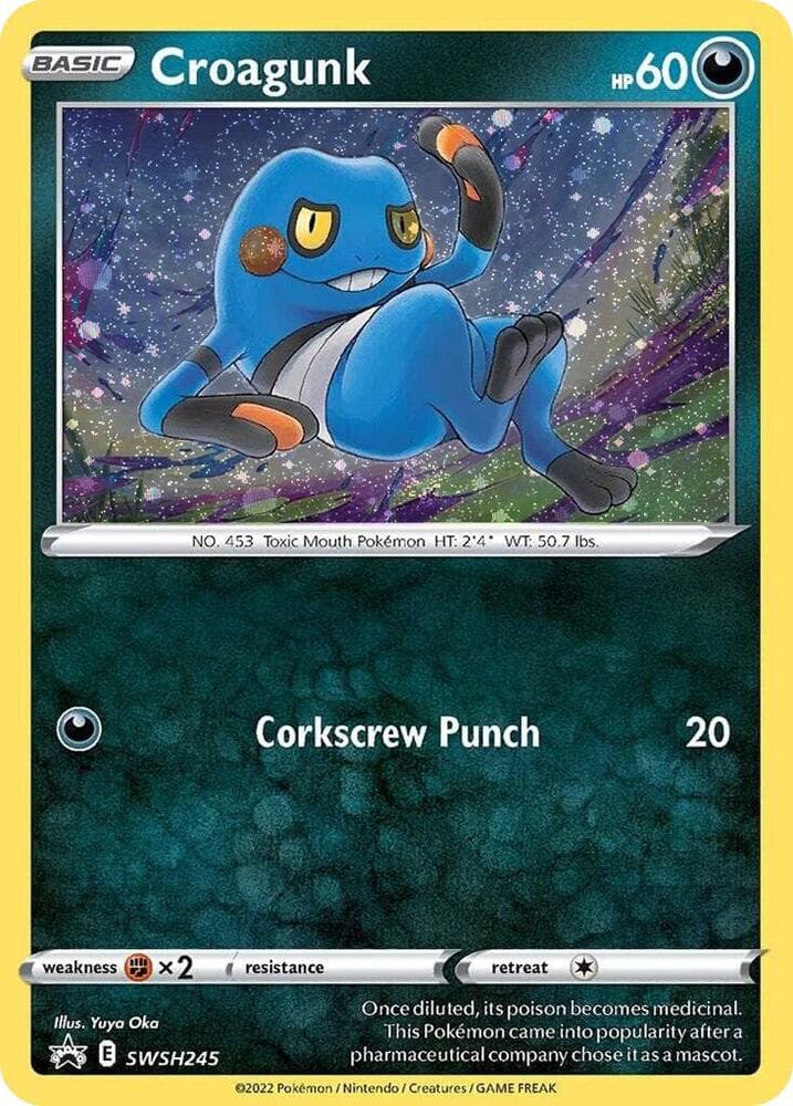 Croagunk - SWSH245 (Cosmos Holo)